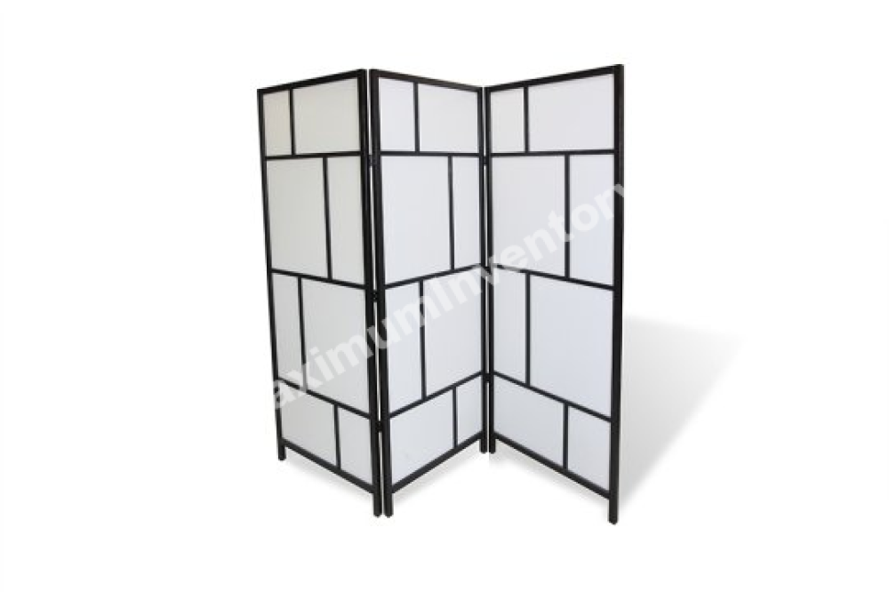 Paraván Design černý/bílá výplň