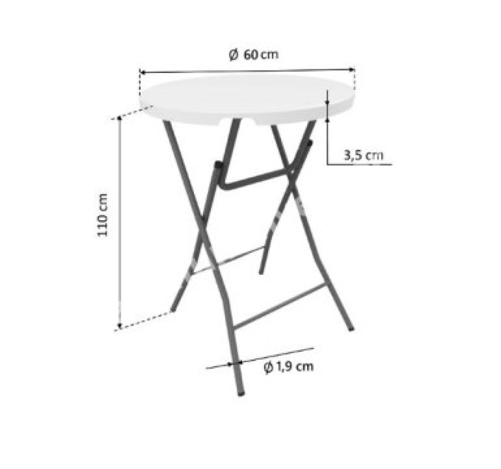 bistro 60cm - plastové