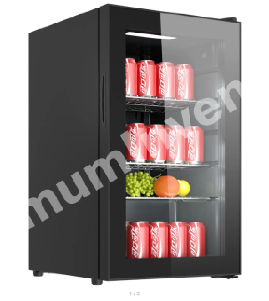 lednice podbarová ČERNÁ - prosklené dveře