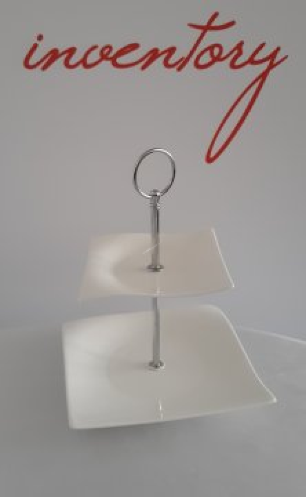 etažér porcelán 2patrový